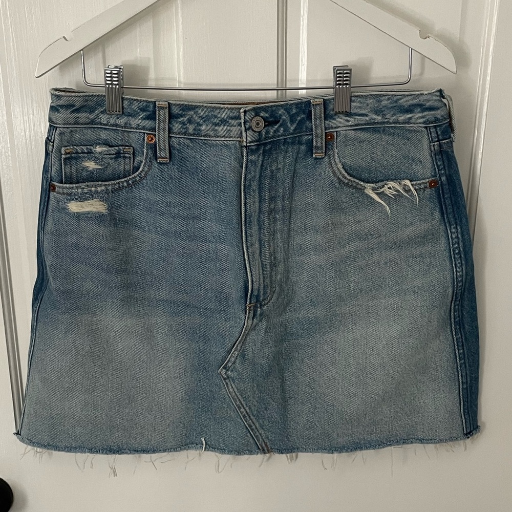 Two toned jean skirt